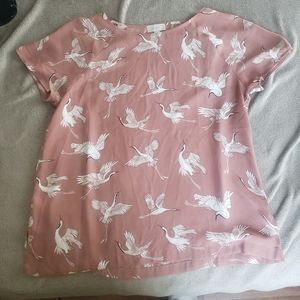 Pink Crane Shirt